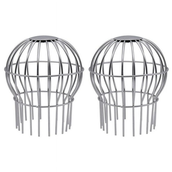 2X Drain Outdoor Roof Anti - Blocking Line Cap Round Net Cover Drainage Floor Line Leak Gutter Guard Filter-75,2 x floor drain cover,silver