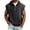 Dark Gray, variant on Quarter Zip True Classic Tees Men Western Style Crew Neck Sleeveless Gray Blouses & Tops Modern Solid Retro Vintage Tops Gray,S