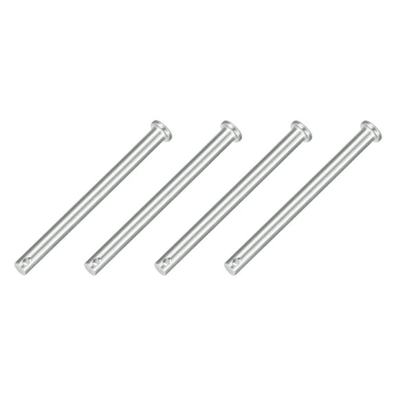 4Pcs 5/16" x 4" Single Hole Clevis Pins, 304 Stainless Steel Flat Head Pins