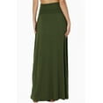 thumbnail image 2 of TheMogan Women's PLUS Casual Draped Jersey Foldable Waist Relaxed Long Maxi Skirt, 2 of 7