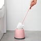thumbnail image 5 of Cepillo de baño para esquina muerta, cepillo de limpieza de baño, con mango largo, montado en la pared, rosa, 5 of 8
