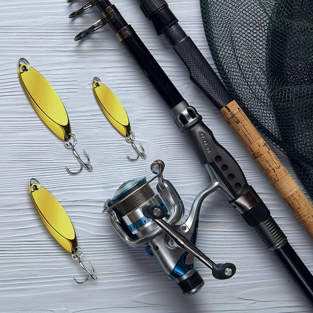 16 pièces cuillères de pêche leurres appâts en métal ensemble pour truite  basse coulée Spinner appâts de pêche avec étui de sac de rangement 