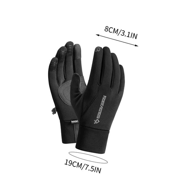 Pisexur Batería de cocina Guantes de exterior resistentes al viento y aterciopelados para pantalla táctil, guantes de ciclismo para deportes al aire libre. para la cocina del hogar