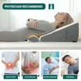 thumbnail image 2 of Texstead Bed Wedge Pillow for Sleeping, Memory Foam Wedge Pillow Set for Post Surgery 10 Inch Pillow Wedge with Washable Cover for Legs, Back Pain, Snoring, Alleviate Acid Reflux, 2 of 9