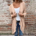 thumbnail image 2 of mihongmao Womens Coats with Hoods Women's Long Solid Color Casual Long Sleeved Spring/summer Thin Breathable Sun Protection Cardigan,2024 Clearance Khaki L, 2 of 9