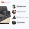 thumbnail image 3 of Chair Cover Armchair Cover Armchair Slipcover Cotton Fabric Slipcover Piece Form Fit Stretch Stylish Furniture Protector Mille Righe Collection (Chair) (), 3 of 7