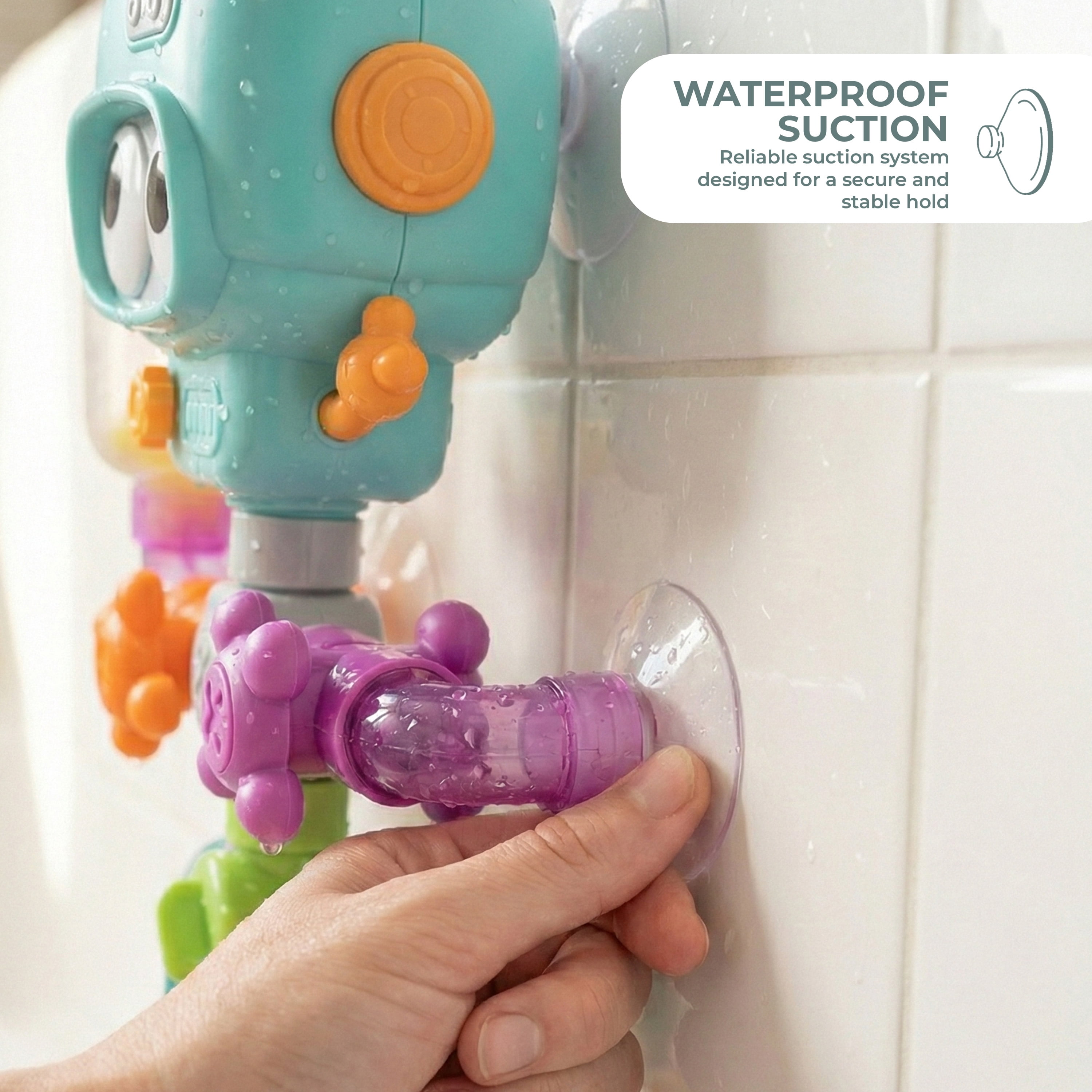 Sperric Build & Splash Bath Pipe Toys – Fun DIY Water Construction Set with Valves & Tubing, STEM Learning Sensory Wall Bath Toys for Toddlers & Kids