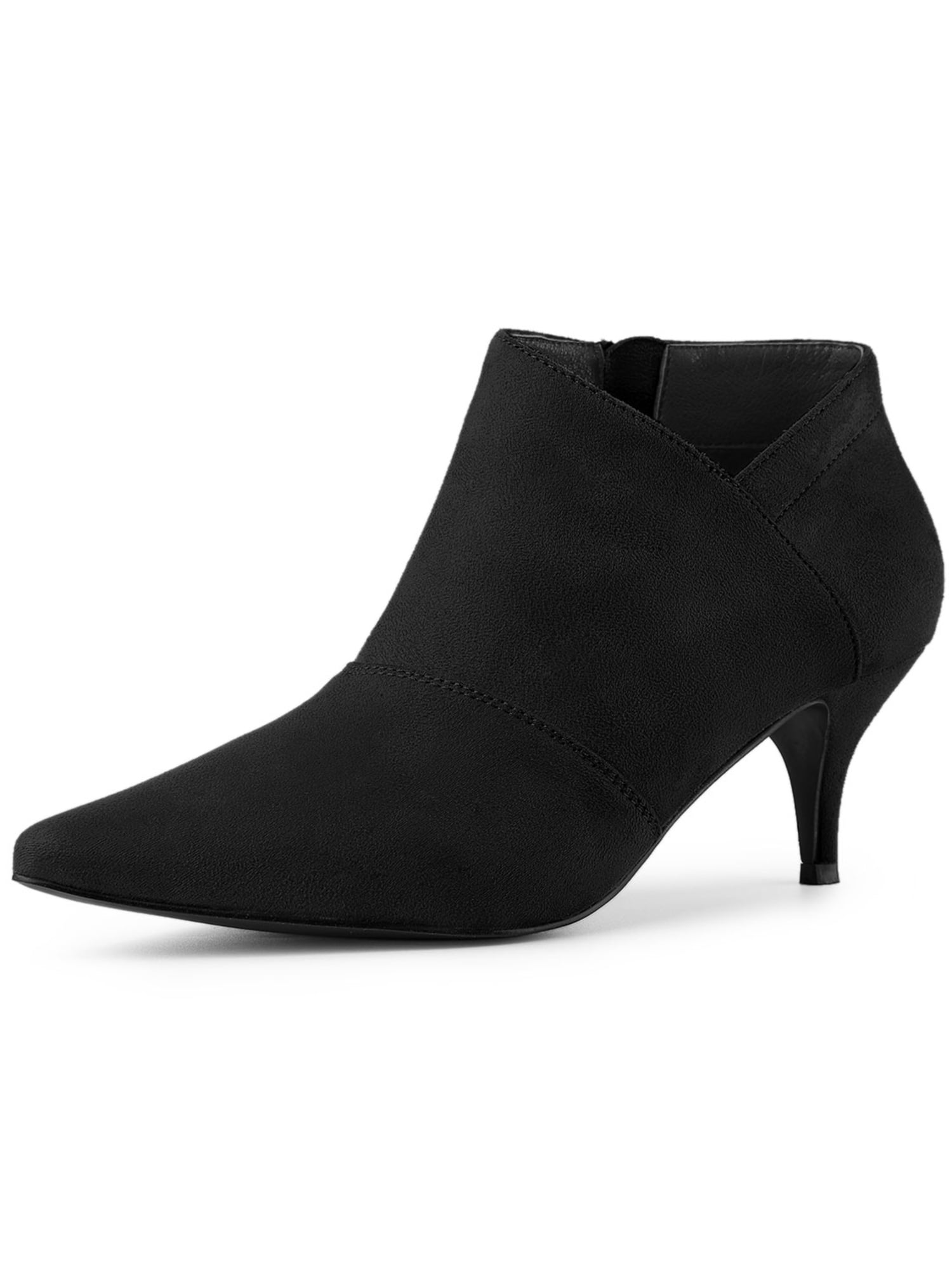 pointed toe kitten heel boots