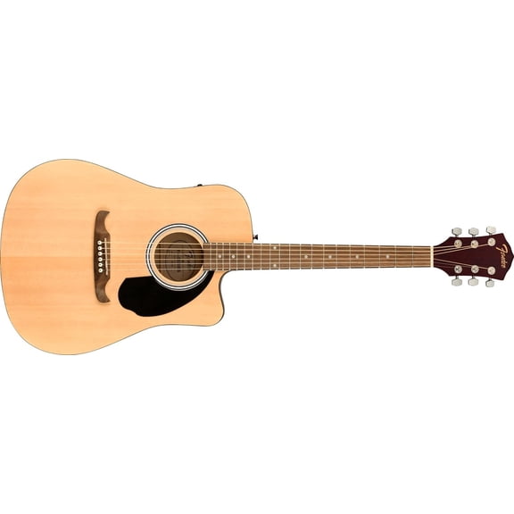 Fender FA-125CE Dreadnought Acoustic Guitar, with 2-Year Warranty, Natural