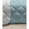thumbnail image 3 of Asian Down Alternative Comforter, Oriental Style Lake Flowers Irises and Dragonfly Floating Surface of River, Microfiber Quilt for All Season, 5 Sizes, Deep Sky Blue Green, by Ambesonne, 3 of 3