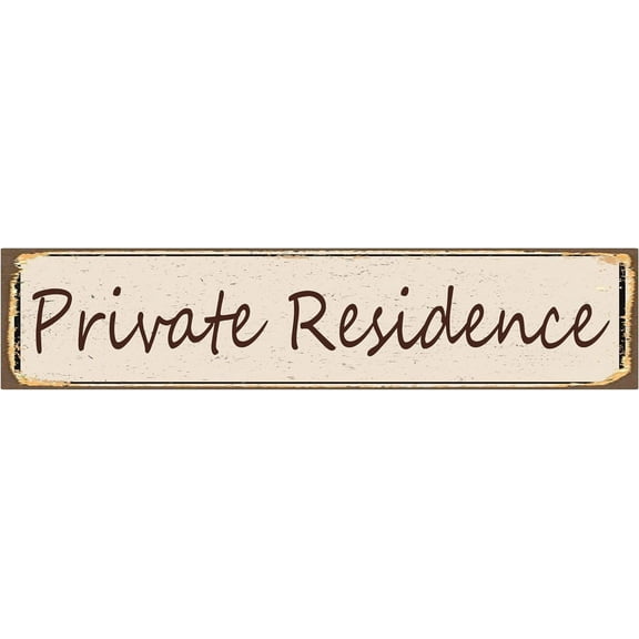 Metal Sign Tin Sign Private Residence Funny Metal Signs Vintage Sign Retro Tin Signs Aluminum Metal Sign for Bedroom Kitchen Garden Wall Bab Club Coffee Hanging Sign Home Decor 6x16 Inch