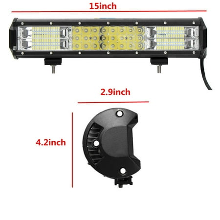 15'' 432W 72 LED Car LED Work Light Bar Flood Combo Strip Driving Night Lamps Fog Light for Off worklightbar Road 