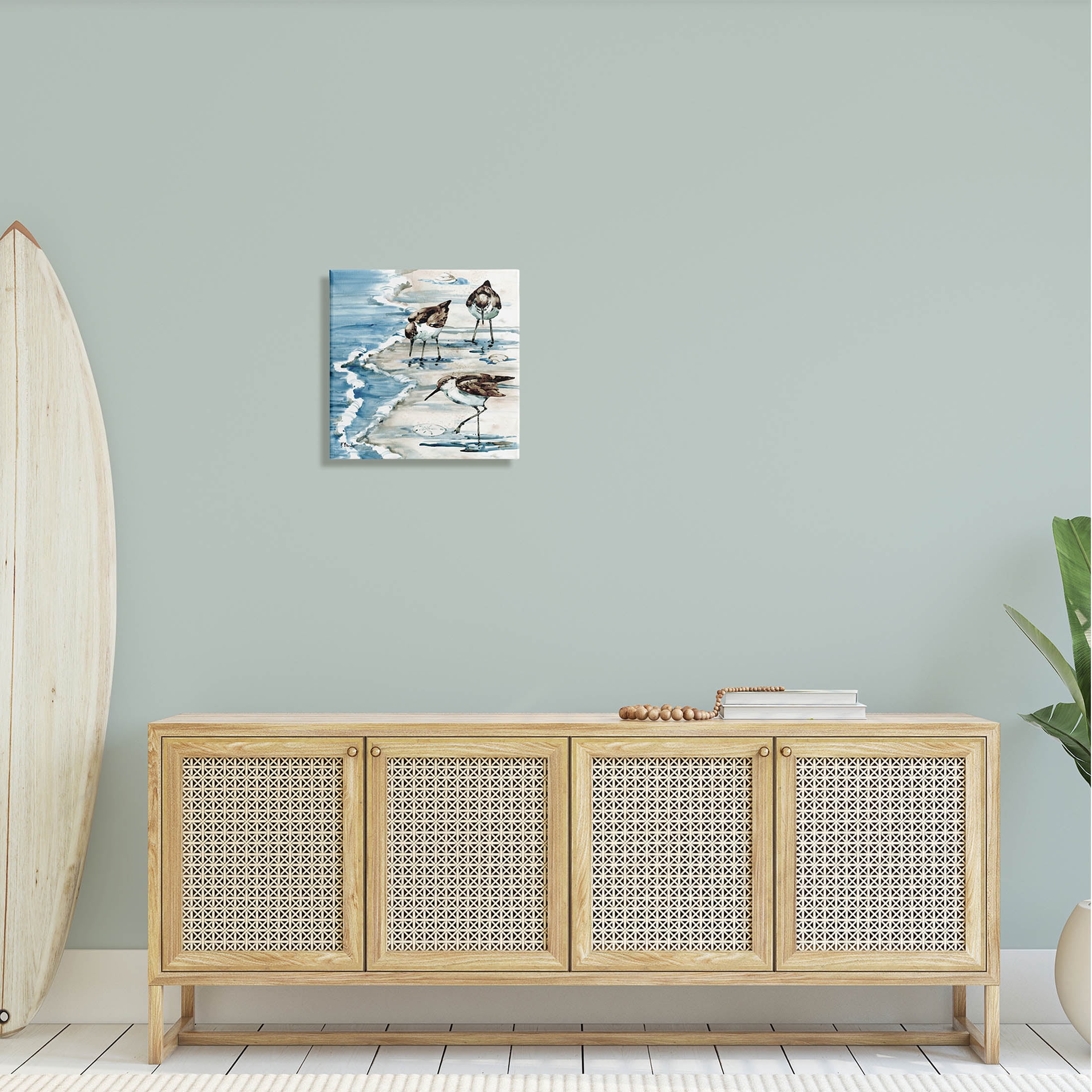 Stupell Industries Rockhampton Sandpipers Beach Grazing Painting Gallery Wrapped Canvas Print Wall Art, Design by Paul Brent
