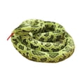 thumbnail image 3 of Muñeco de serpiente de peluche, juguete de animal, abrazable, diseño de dibujos animados, juguete divertido y realista. Verde, 3 of 9