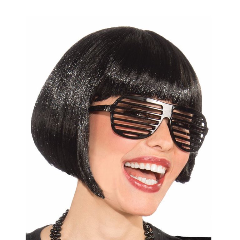 Black bob shop wig costume