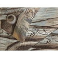 thumbnail image 4 of Ambesonne Music Quilted Bedspread Set 3 Pcs, Jazz Musician on Street, Queen Size, Brown Ecru, 4 of 5