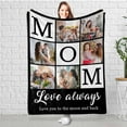 thumbnail image 3 of Personalized Photo Blanket for Family, Customized Bed Blanket with 10 Pictures for Mom Dad Custom Photos Throw Blanket for Best Friends, Personalized Gifts for Couple Girlfriend Boyfriend Blankets, 3 of 5