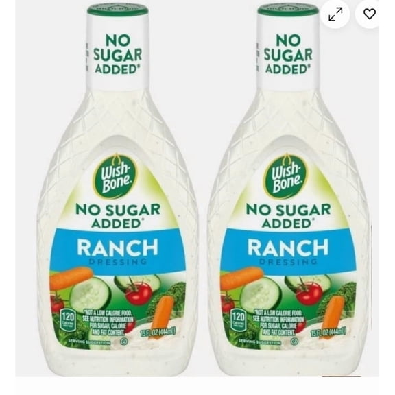 No Sugar Added Ranch Salad Dressing, 2-Pack, 15 oz