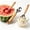 A, variant on Ice Cream Scoop with Rubber Handle, 8 inch Stainless Steel,1.85"X1.85" Deep Scoop with Spring-Loaded Releasev,for Kitchen and Outdoors,Non-Stick Melon Baller for Fruits, Dessert & Cookie Dough