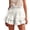 White, variant on Zynoxe Skorts for Women Comfort Elastic Waist Womens Solid Color Skorts Trendy Versatile Tiered Ruffled Hem Mini Skirt Shorts Lightweight Breathable Cotton Linen Summer Skorts S