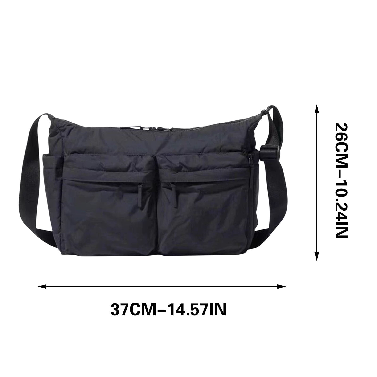 23L Waterproof Messenger Bag - 15.6" Laptop Compartment & 8-Pocket Crossbody Bag for Travel/Work (1680D Nylon)