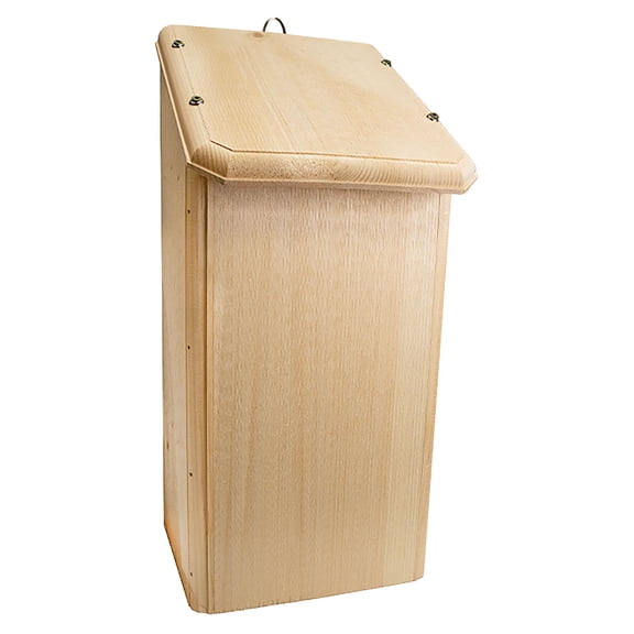 Bat Condominium for 50 Bats - Four-Chamber Vertical Bat House Made of Eastern White Pine - Ideal Nursing Colony Bat Shelter - Easy Mount with Hanger Bracket - Durable 19" Bat Box