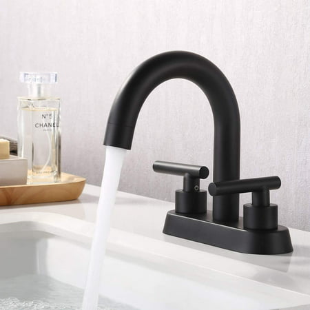 Black Bathroom Faucet Sink 4 Inch Centerset Vanity Faucets Rv Tap Matte Brass L4117lf Bk Canada - Rv Bathroom Sink Faucet Black