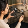 thumbnail image 5 of Stainless Steel Bird Stand Platform with Mesh Support Parrot Nesting Rack Perch for Cockatiels Parakeets Small Pet Bird Cage Accessories, 5 of 6
