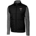 thumbnail image 2 of Men's Cutter & Buck Black Atlanta Falcons Stealth Hybrid Quilted DryTec Full-Zip Windbreaker Jacket, 2 of 3