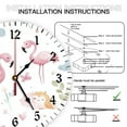 thumbnail image 6 of YladaFaie 10 Inch Vintage Clocks Watercolor Flamingo Natural Arrow Round Wall Clock Flamingo Painting Battery Operated Quartz Analog Home Office School Decorative Creative Dual Use Clock Art, 6 of 7