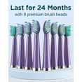 thumbnail image 4 of Cepillo de dientes eléctrico Rtauys M5 Sonic para adultos y niños, color morado, 4 of 7