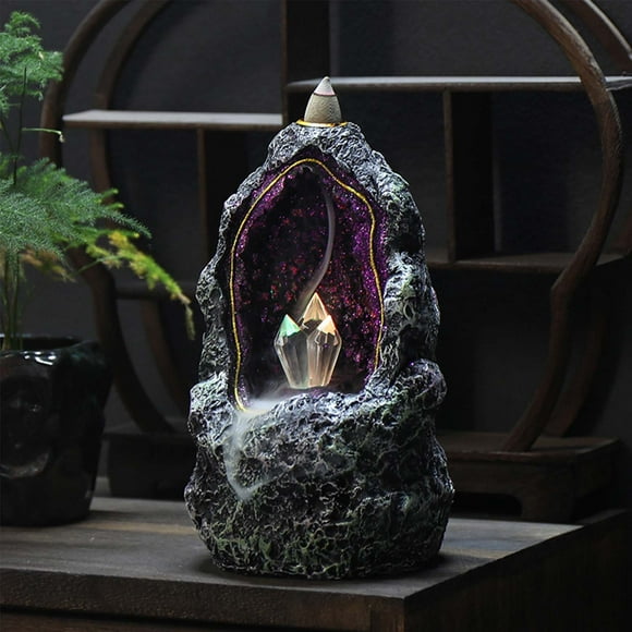 Yhmxh Halloween Ornaments, Halloween Decorations, Halloween Gifts Halloween Dreamy Crystal Cave Resin Incense Burners Creatives Home Indoor Decoration Housewarming Gifts reversing incense burner