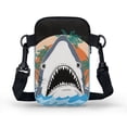 thumbnail image 2 of HELLHERO Shark Pattern Design Lightweight Travel Crossbody Purse Polyester for Men, Women, 2 of 7