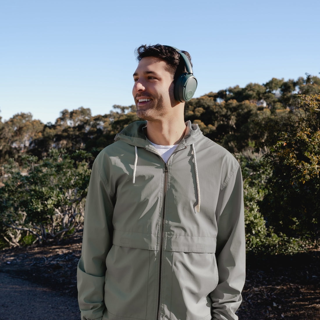 JLab JBuds Lux ANC Wireless Over-Ear Headphones, Bluetooth, 70 Hour Battery, Hybrid Active Noise Cancelling, Green (Sold Without Manufacturer Warranty)