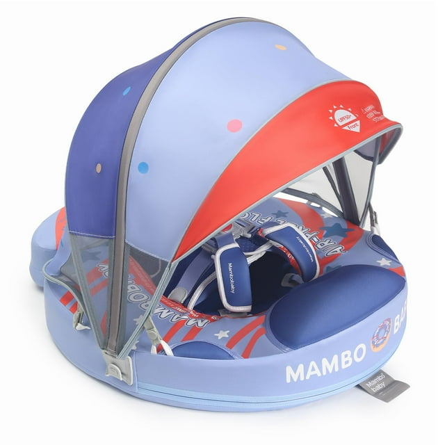 Baby Pool Float GENTEACO Mambo con toldo extraíble de 3 a 24 meses