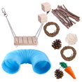 thumbnail image 2 of de juguetes para masticar hámster de animales de 11 piezas, accesorios de juguete Molar, entrenamiento para el atención Azul Yinane Juguetes para masticar hámster, 2 of 8