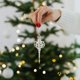 thumbnail image 5 of Adorno Colgante Blanco Irregular con Purpurina para Árbol de Navidad, Decoración Navideña, Hogar, Tienda, Escaparate., 5 of 6