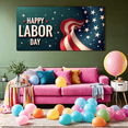 thumbnail image 7 of American Flag Pattern Labor Day Banner Festive Decoration Stars Stripes Design Holiday Event Background for Celebration Patriotic Decor Outdoor Party, 7 of 7