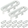 thumbnail image 3 of WHAMVOX 12 Pcs Universal Wash Overflow Ring Sink Water Stopper 5.40X1.30X1.20CM Silver, 3 of 8