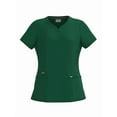 thumbnail image 2 of Women's 4 Way STRETCH Sweat Heart Neck Top with Zipper Cargo Scrub Pants, 2 of 9