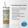 thumbnail image 3 of North Carolina NC Tar Heel State Travel Vacation Stamp 20oz Insulated Water Bottle Skinny Tumbler Includes Straw, 3 of 7