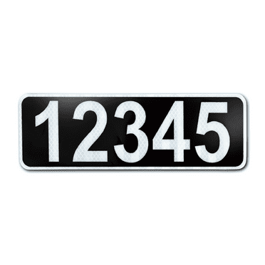 Curb-N-Sign Reflective 911 Address Sign for Mailbox, Single/Double Sided, Solid Aluminum, Custom and Pre-Drilled signs Horizontal/Vertical, 5 Year Warranty (Double Sided (Horizontal), Black)