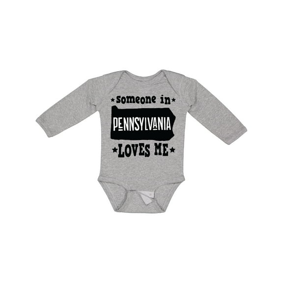 Inktastic Someone in Pennsylvania Loves Me Boys or Girls Long Sleeve Baby Bodysuit