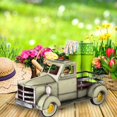 thumbnail image 3 of Del Jardín De La Camioneta Pickup Del Estilo Retro Con La Maceta Del Camión De Las Luces Del Coche Para El Patio Del Porche seitruly HA043507-04, 3 of 4