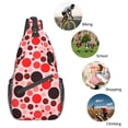 thumbnail image 6 of ZNDUO Sling Bag, Men Shoulder Backpack Small Cross Body Chest Sling Backpack-Red Polka Dots Seamless Pattern, 6 of 8