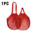 thumbnail image 1 of Sacs d'Épicerie en Maille de Coton Lavables Sacs en Filet Sacs de Courses Réutilisables pour Fruits Légumes Rouge S-10X25X35, 1 of 6