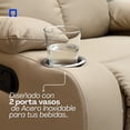 thumbnail image 4 of Sillón Reclinable Giratorio Tela Manual Moderno Mecedora Beige Liso, 4 of 8