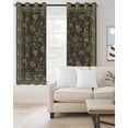 thumbnail image 2 of Sage Green Floral Boho Blackout Curtains 84 Inches Long, Ethnic Tribe Abstract Art Flower Thermal Insulated Black Out Curtains, Darkening Window Curtain for Bedroom Living Room 52"x84" 2 Panels, 2 of 9