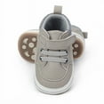 thumbnail image 6 of Eltusu Toddler Boys Sneakers, Breathable Solid Color PU Lightweight Walking Shoes Gray Size 6 US, 6 of 9