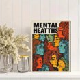thumbnail image 2 of UXIEQU Mental Health Faces Graphic Canvas Wall Art 15.75x11.81 Inches, 2 of 8